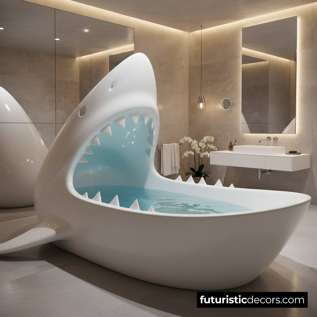shark mouth bathtub