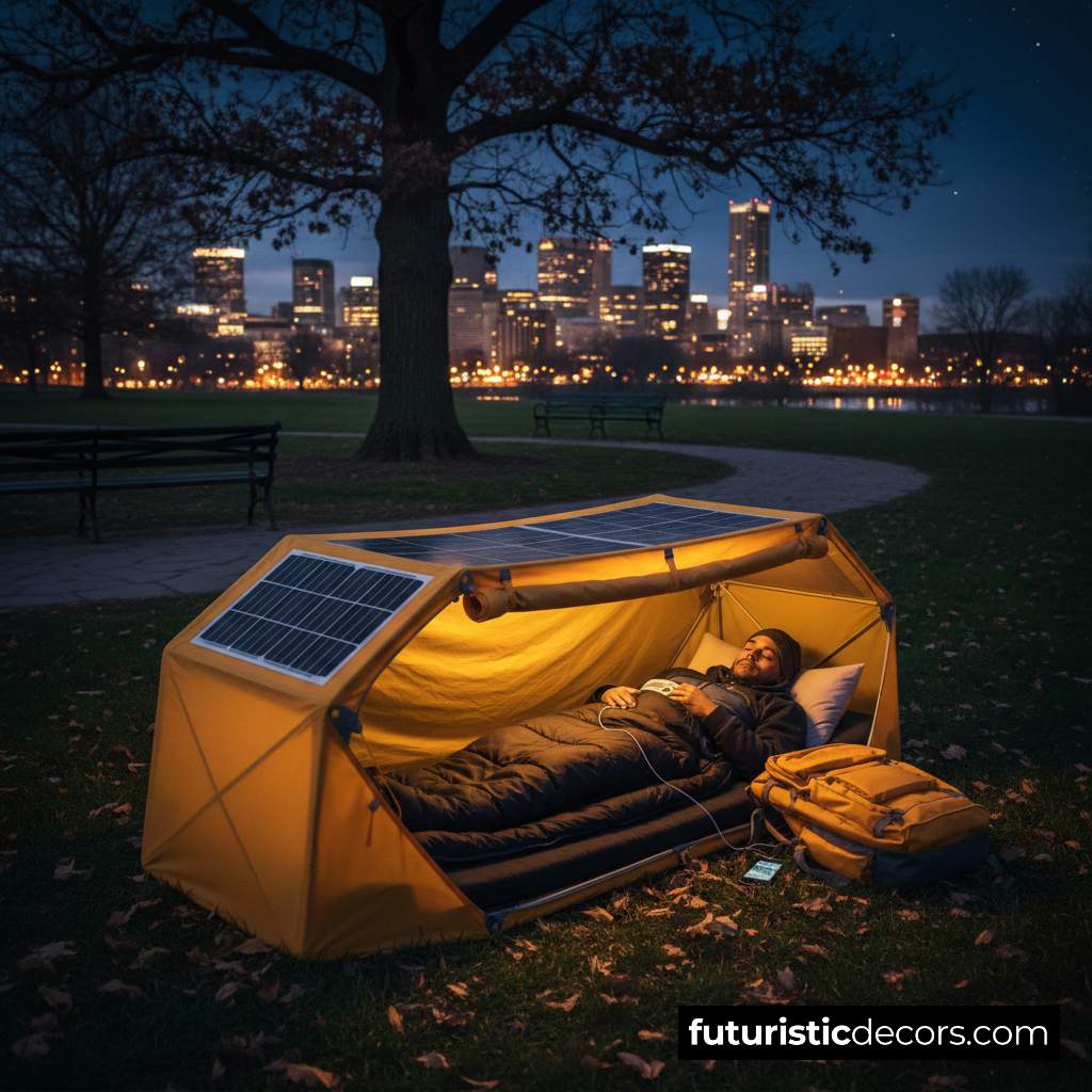 Backpack Bed with Solar Panel