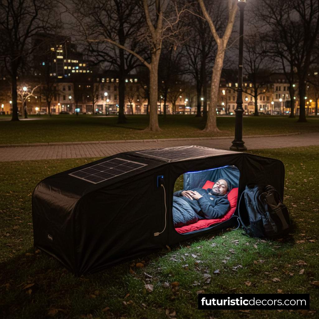 Backpack Bed with Solar Panel
