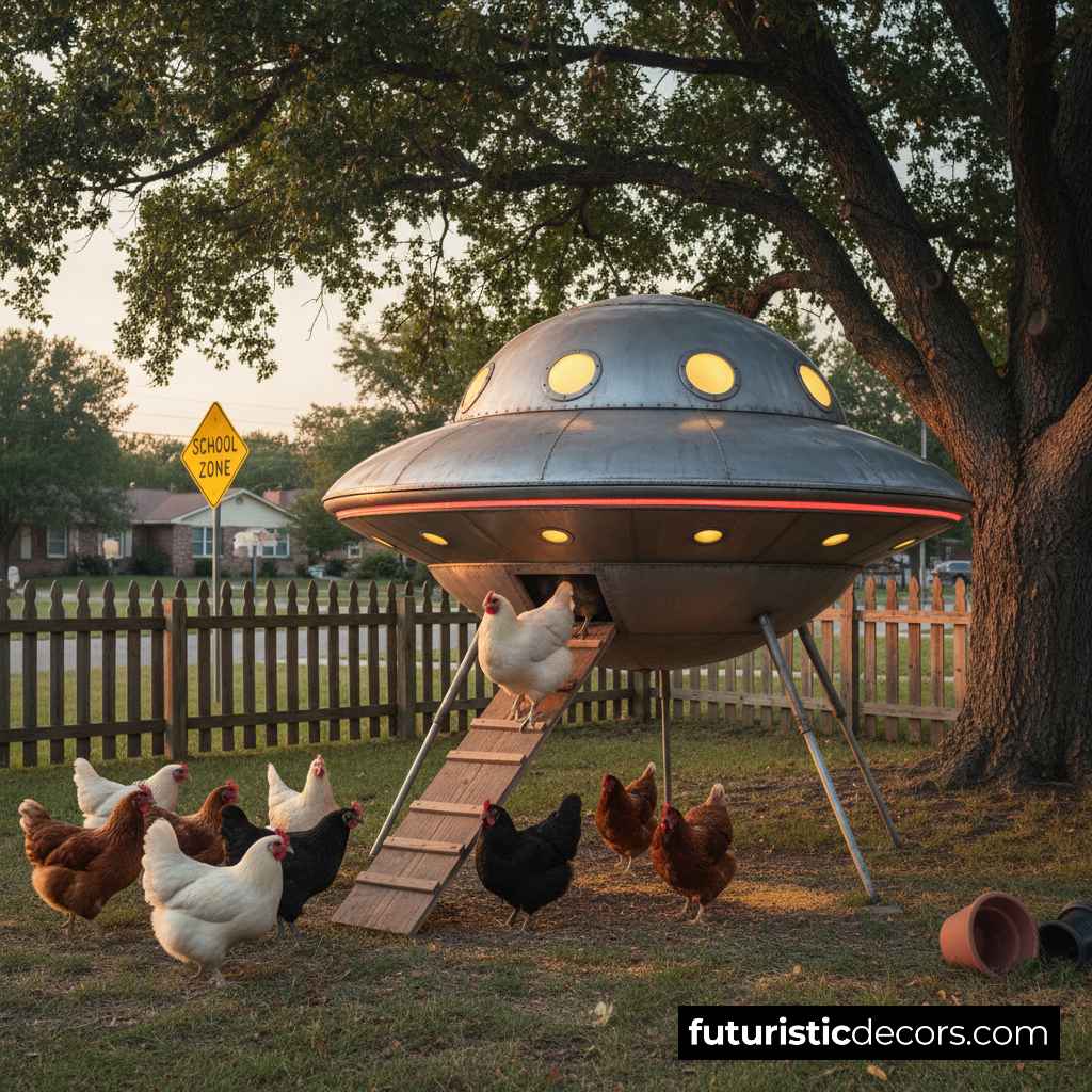 UFO Chicken Spaceship Coop