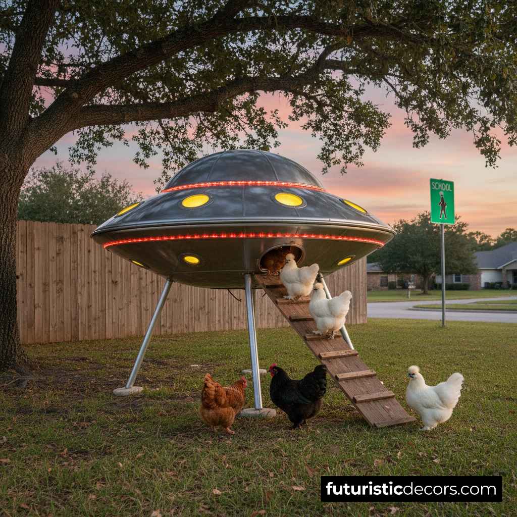 UFO Chicken Spaceship Coop