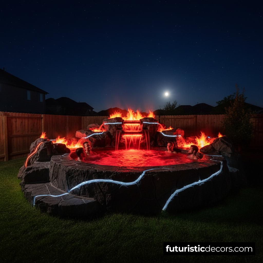 Volcano-inspired Hot Tub