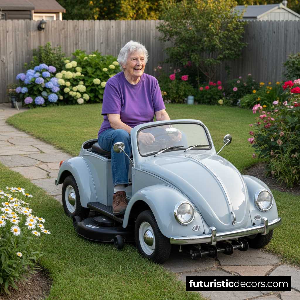 VW Beetle Riding Mower