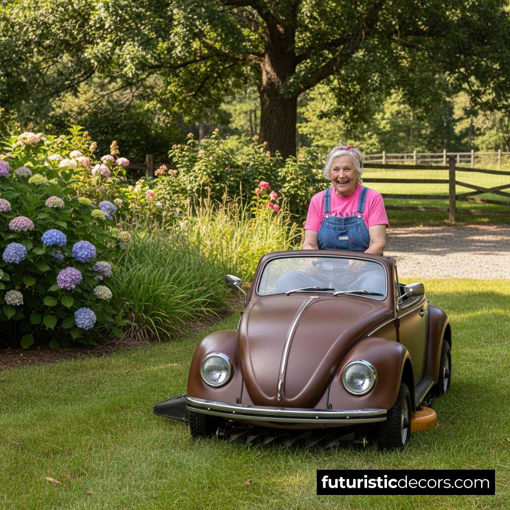 VW Beetle Riding Mower
