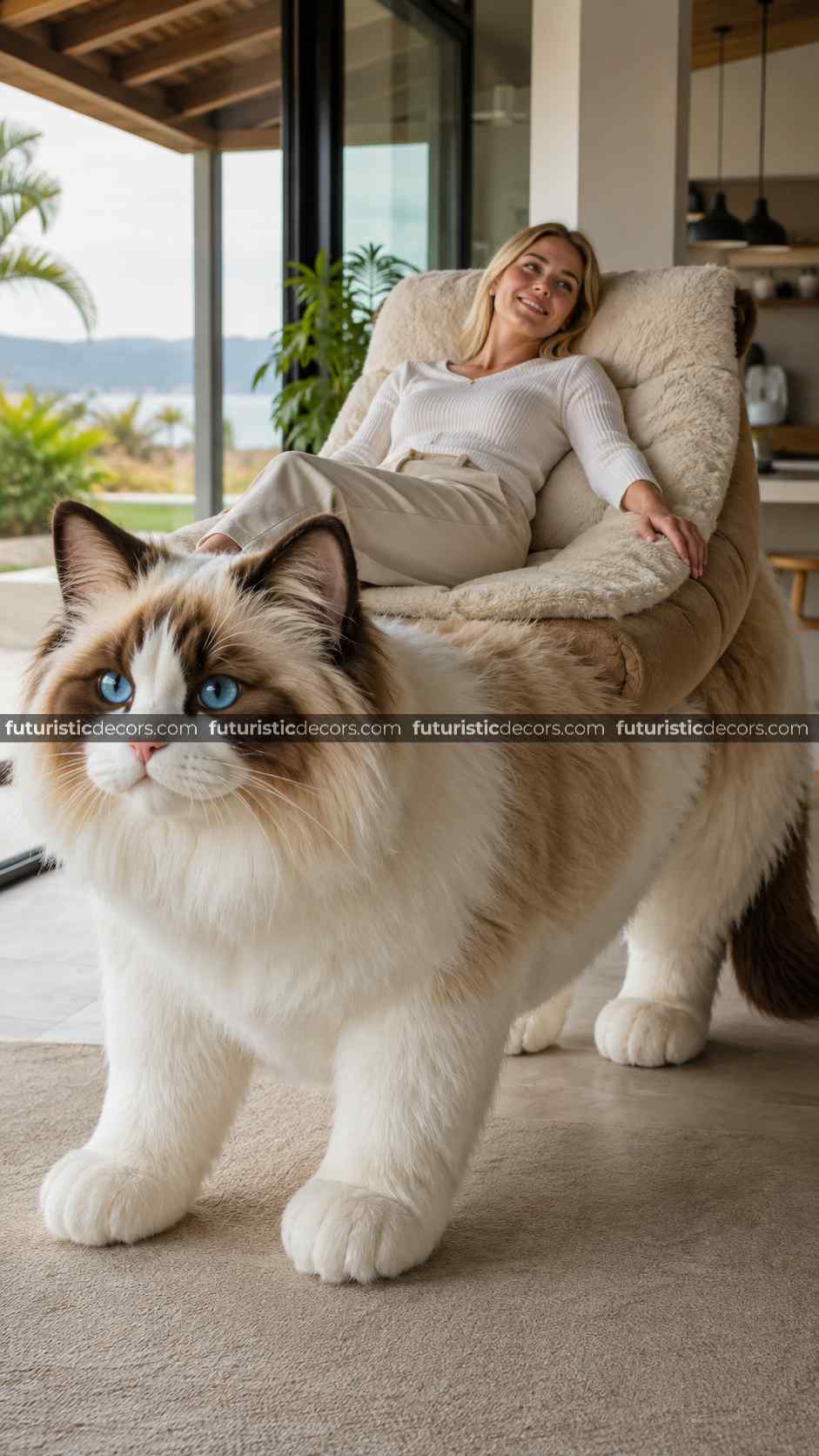 walking cat shaped sofas