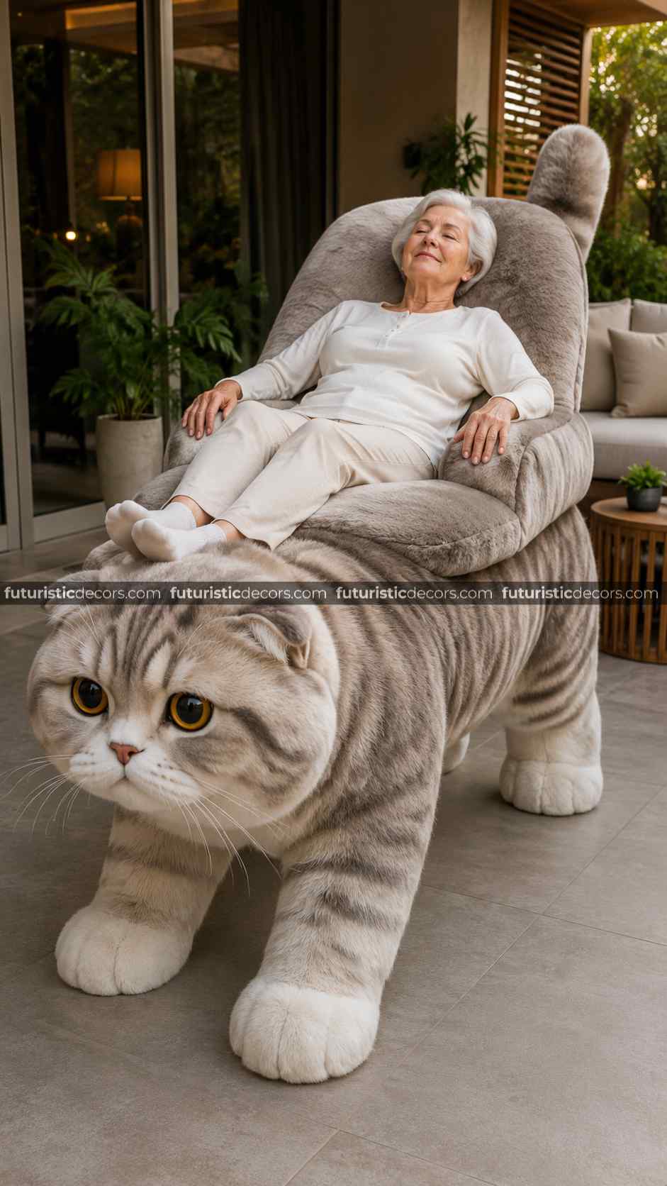Fluffy Walking Cat Recliner