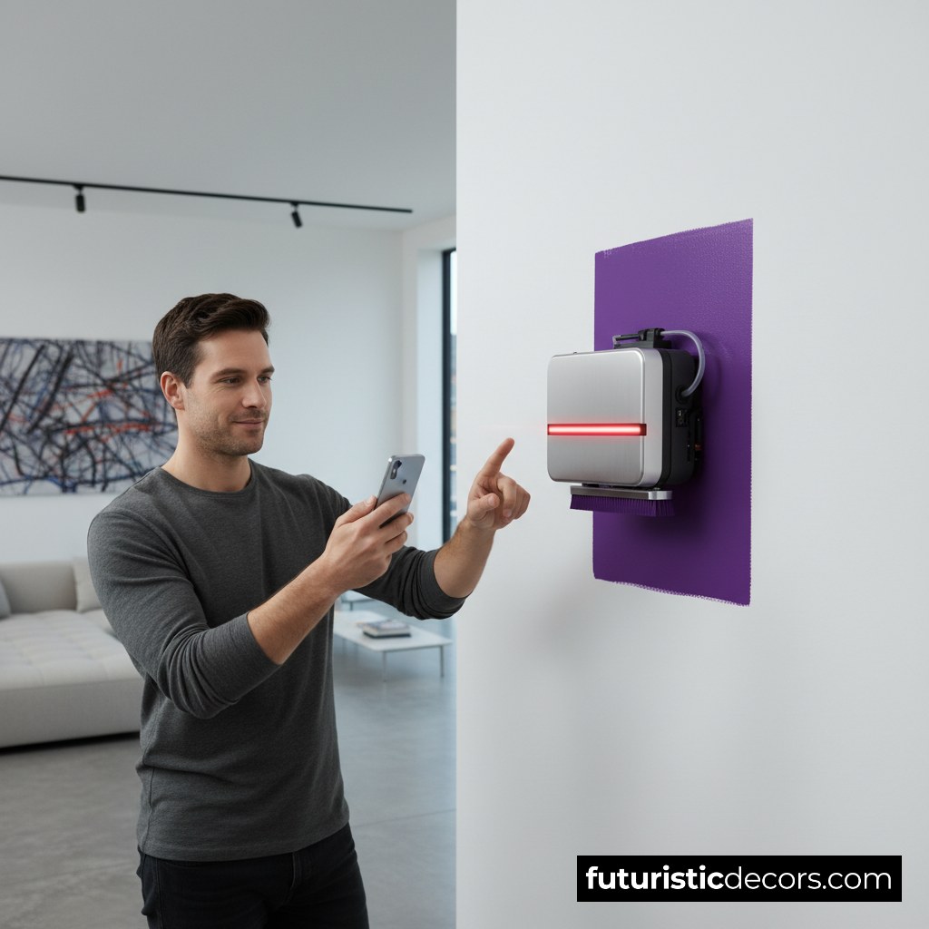 Automatic wall painting robot