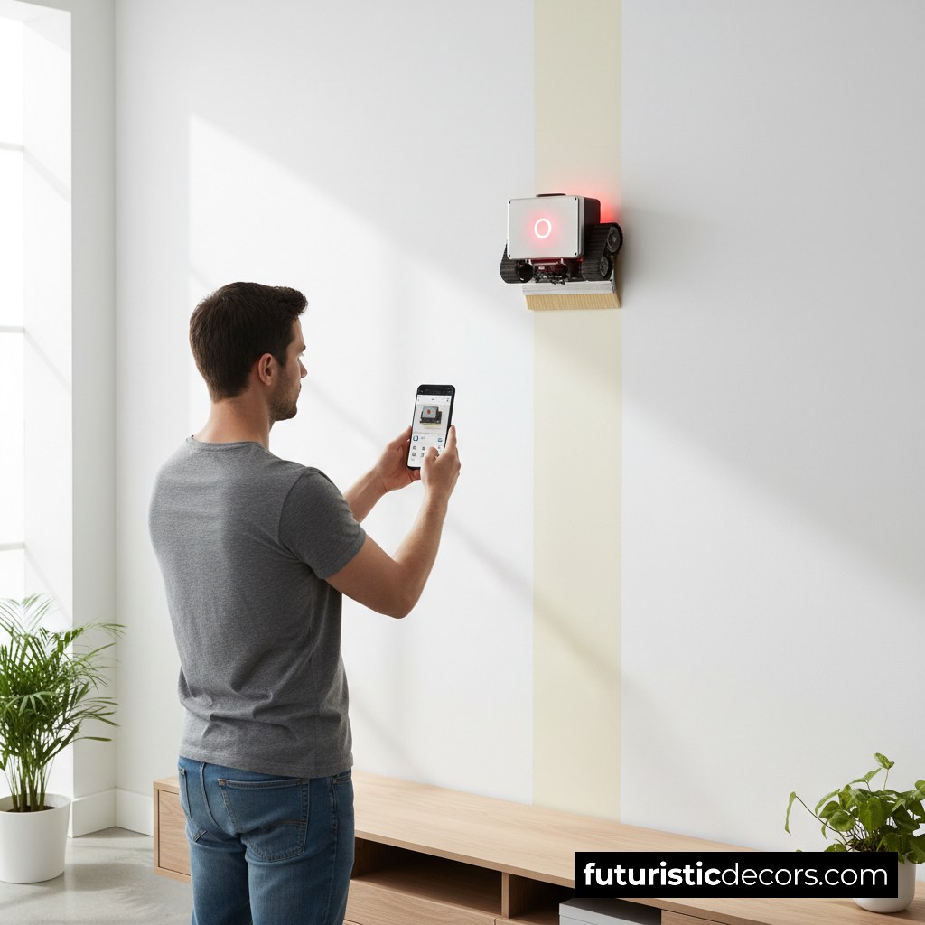 Automatic wall painting robot