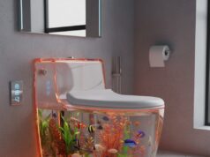 Aquarium Toilet models that combine Art, Relaxation & Utility Aquarium Toilet