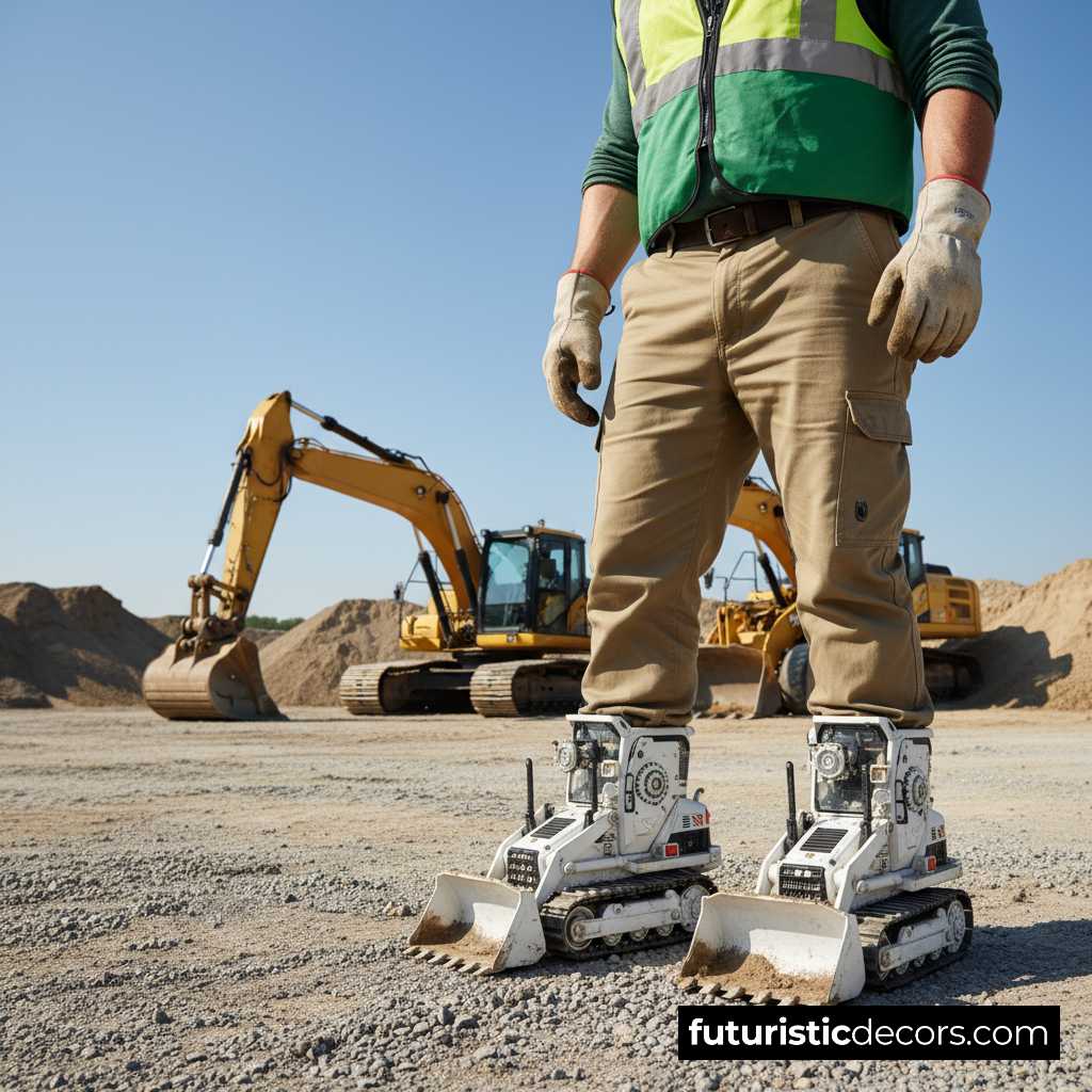 bulldozer-shaped work boots