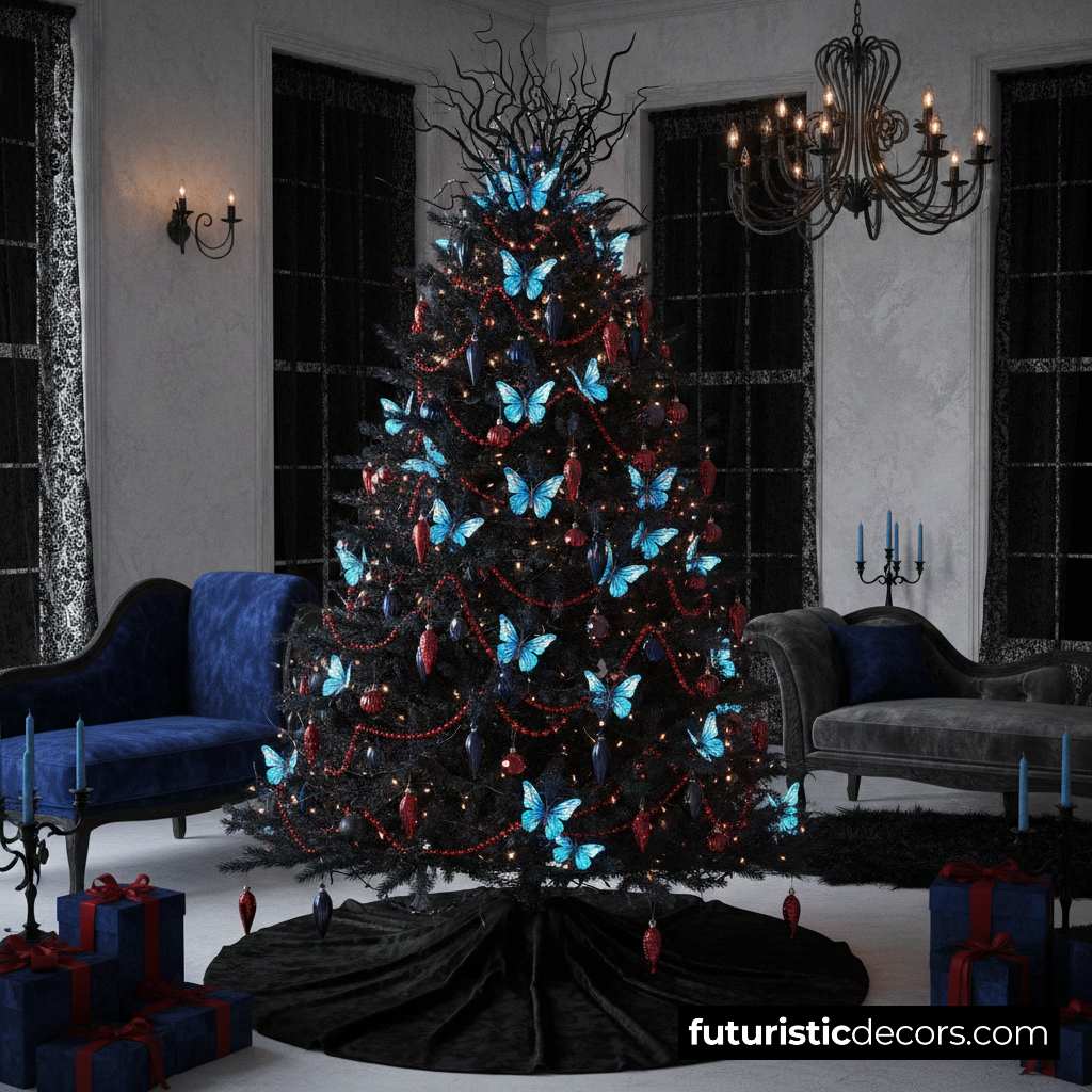 gothic butterfly Christmas trees
