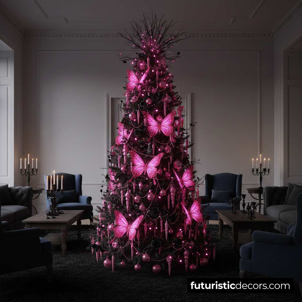 gothic butterfly Christmas trees
