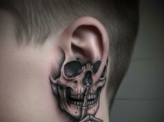 Ear Skull Tattoo | Realistic, Minimalist & 3D Styles skull ear tattoo