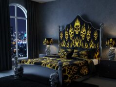 Flaming Skull Bed | Unique Flame Patterns, Colors & Add-Ons flame skull bed