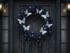 Gothic butterfly Christmas wreath | Dark Elegance for Your Door butterfly-themed Christmas wreath