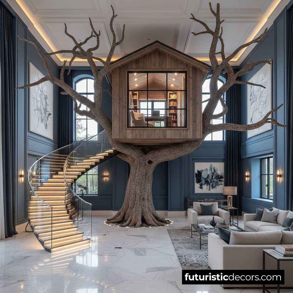 indoor tree house office