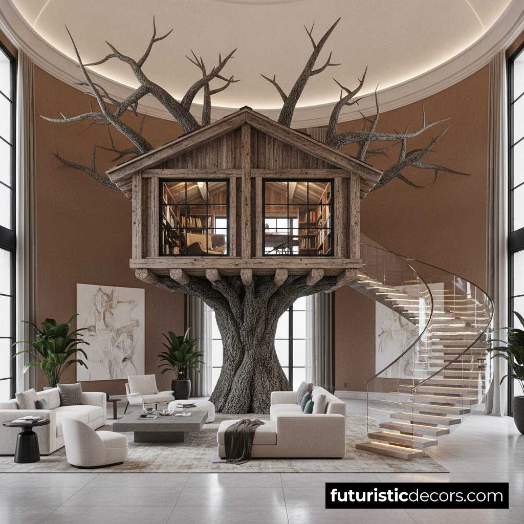 indoor tree house office