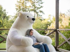 Oversized Polar Bear Armchair – Perfect Gift for Bear Lovers Oversized Polar Bear Armchair