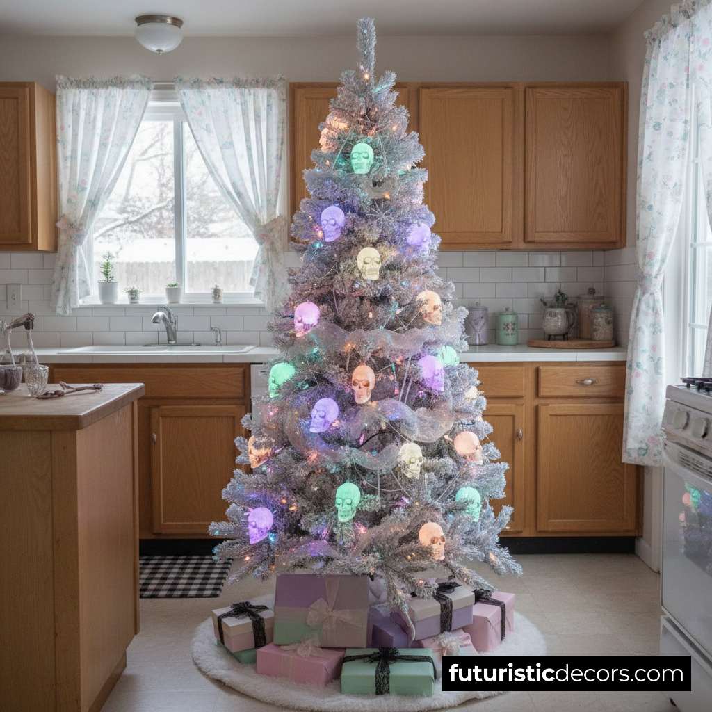 skull pastel Christmas tree