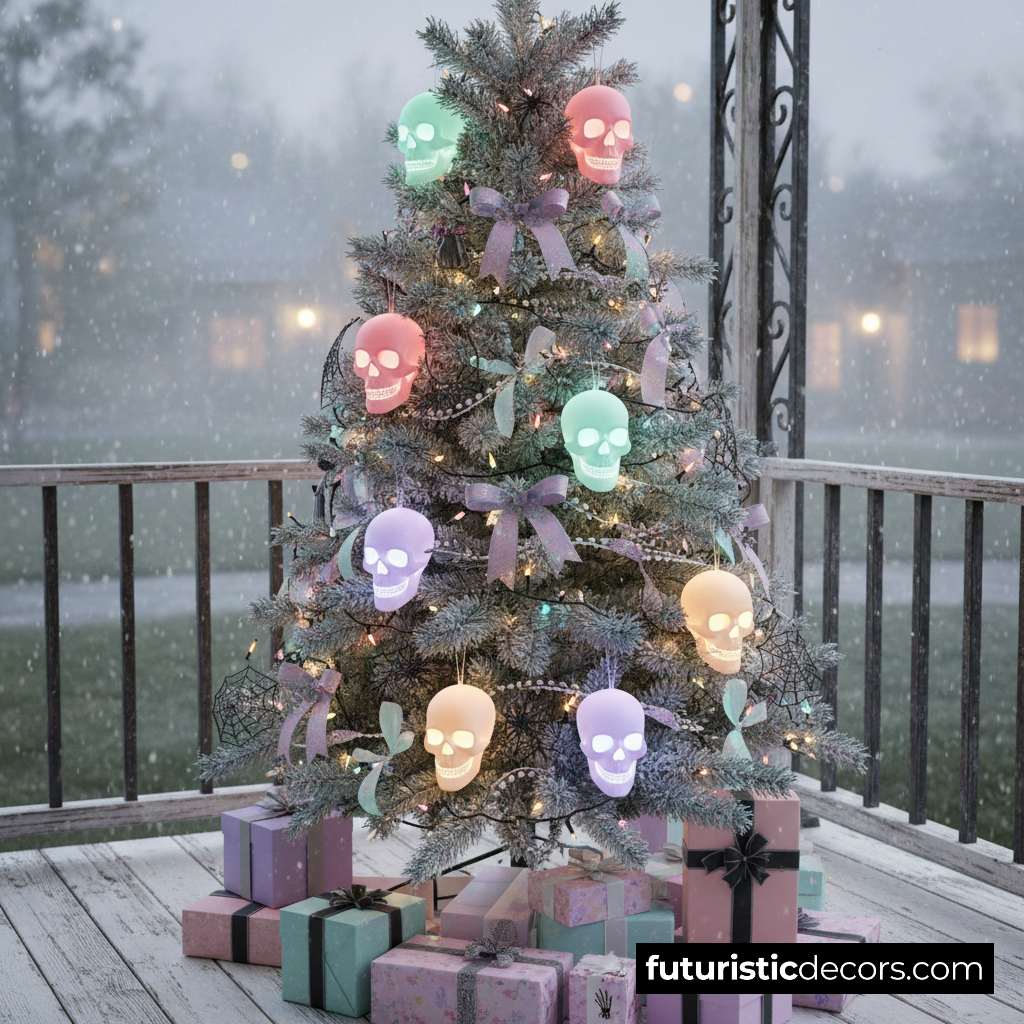 Pastel Skull Christmas Tree