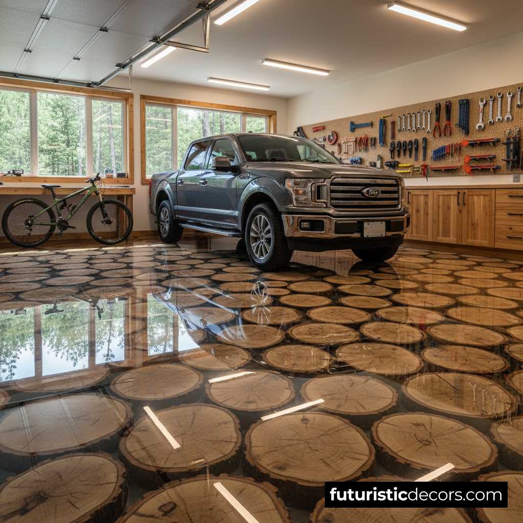 epoxy wood garage flooring