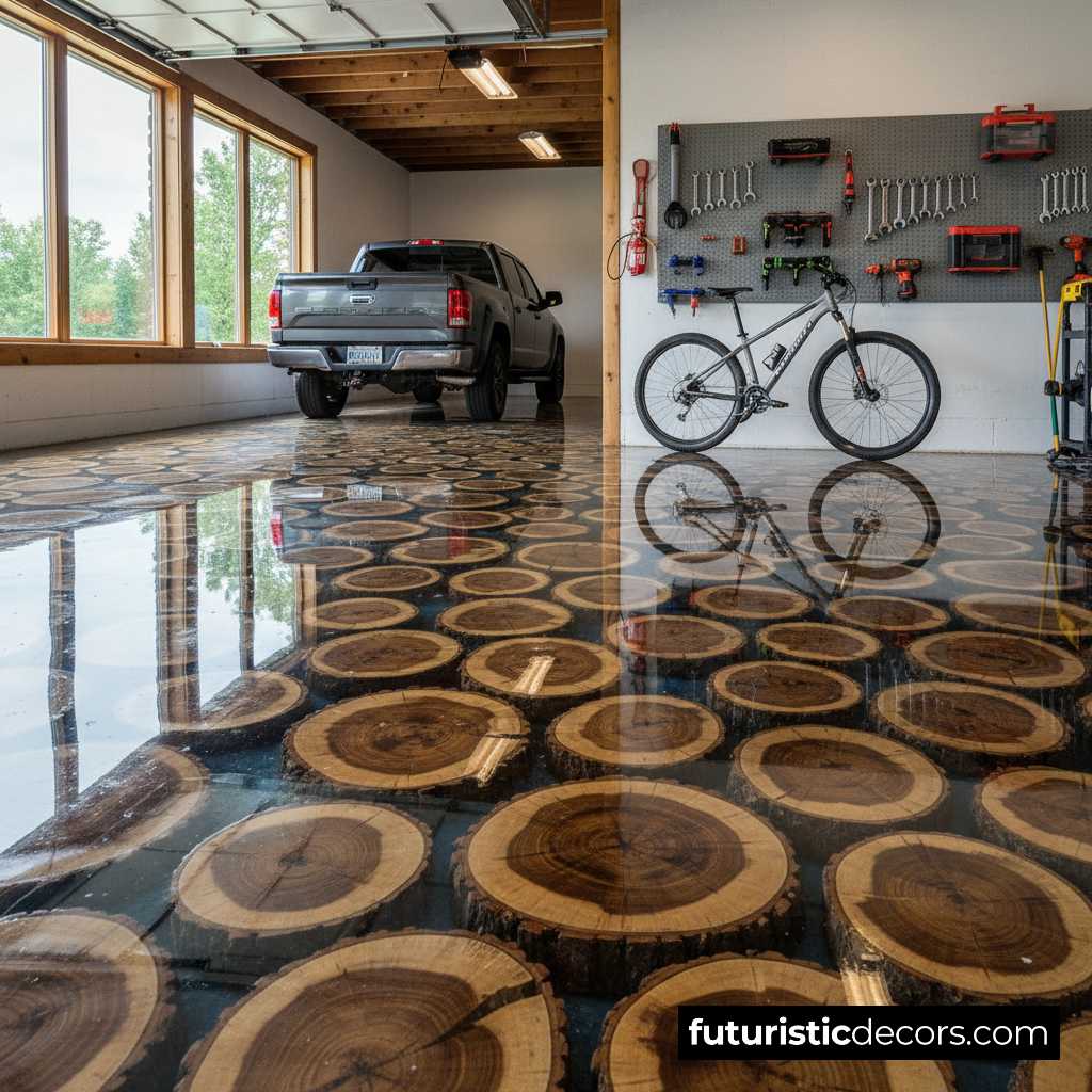 epoxy wood garage flooring