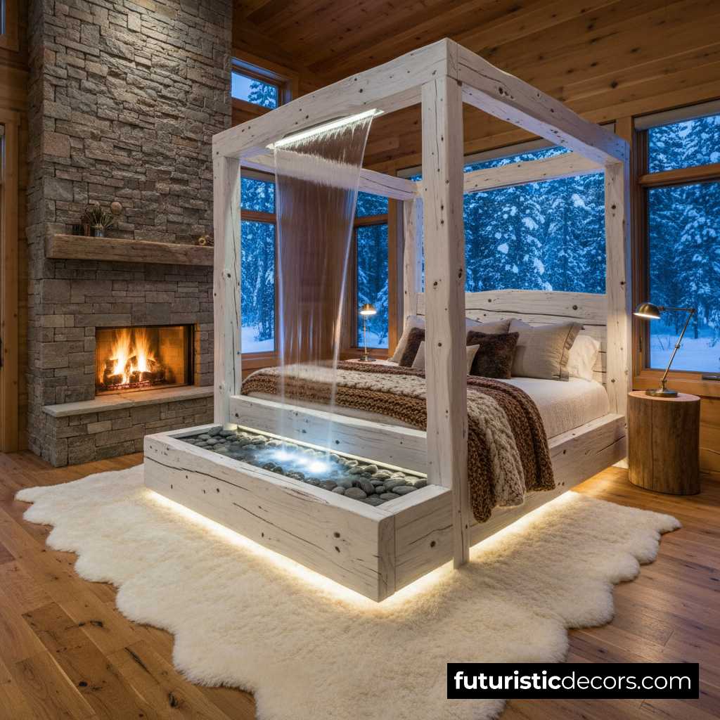waterfall bed frame
