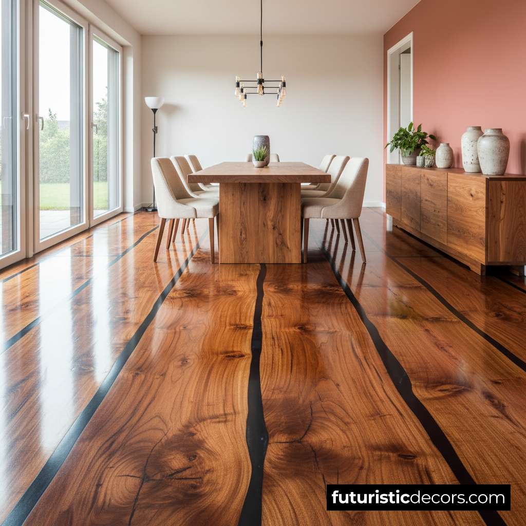 wood slab epoxy flooring