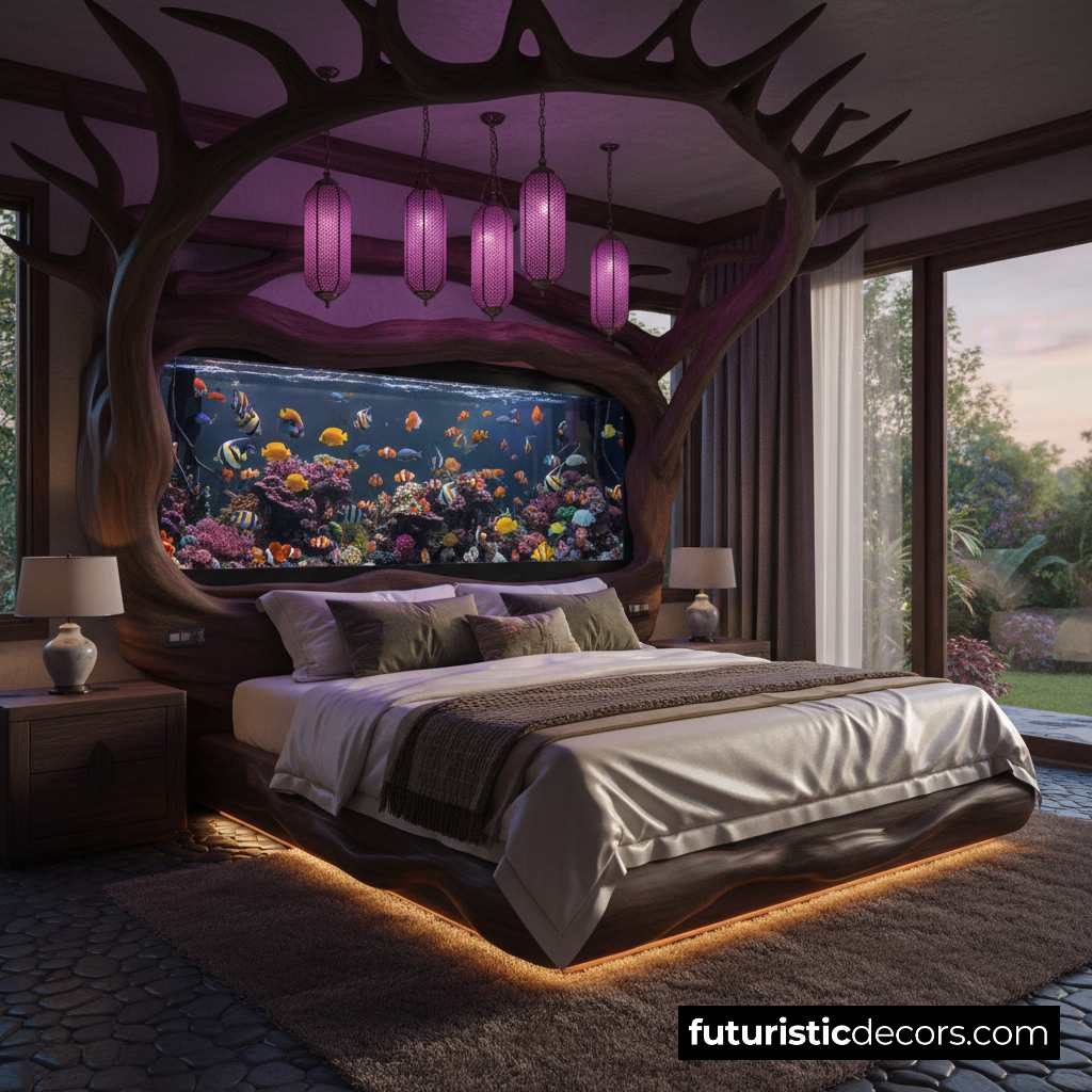 Wooden Aquarium Bed
