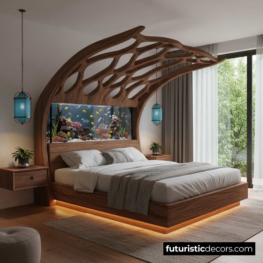 Wooden Aquarium Bed