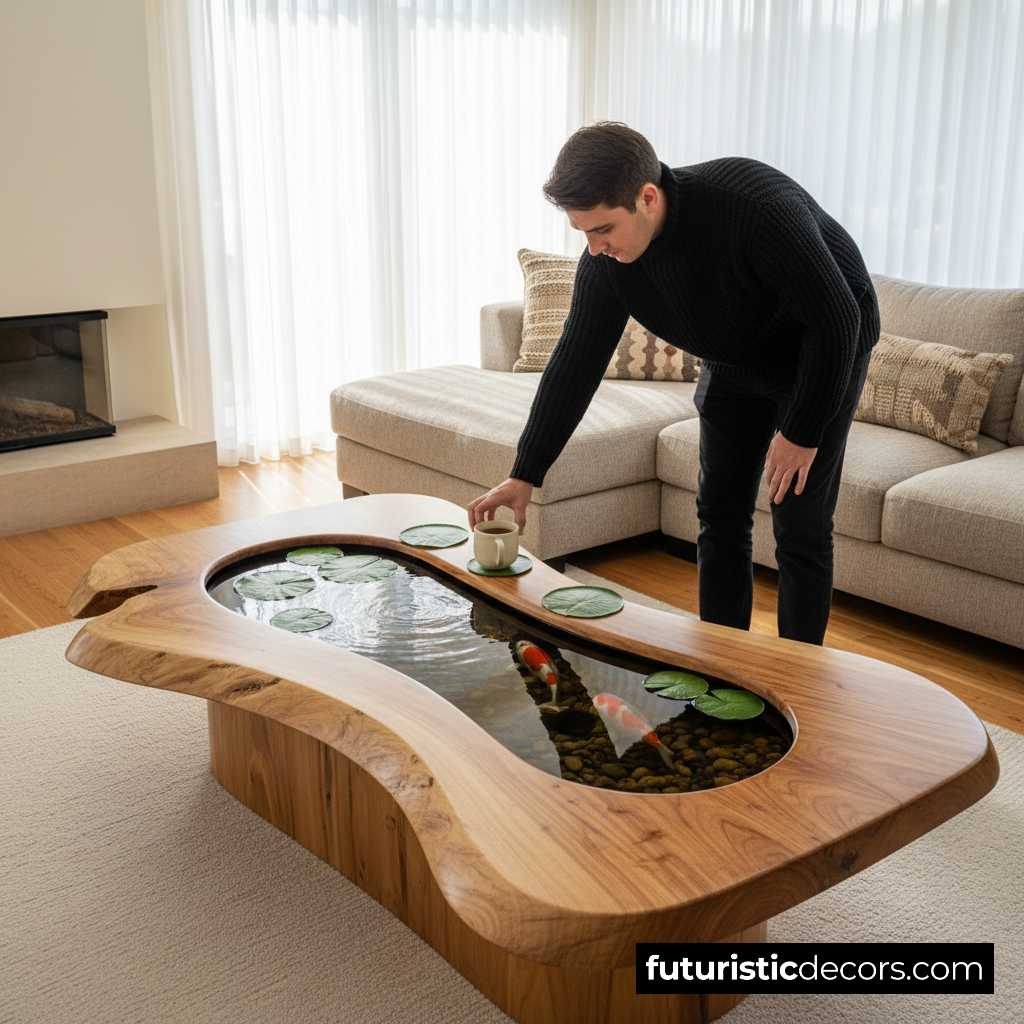 koi pond coffee table
