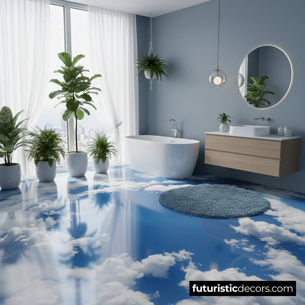 Sky Clouds Epoxy Floors