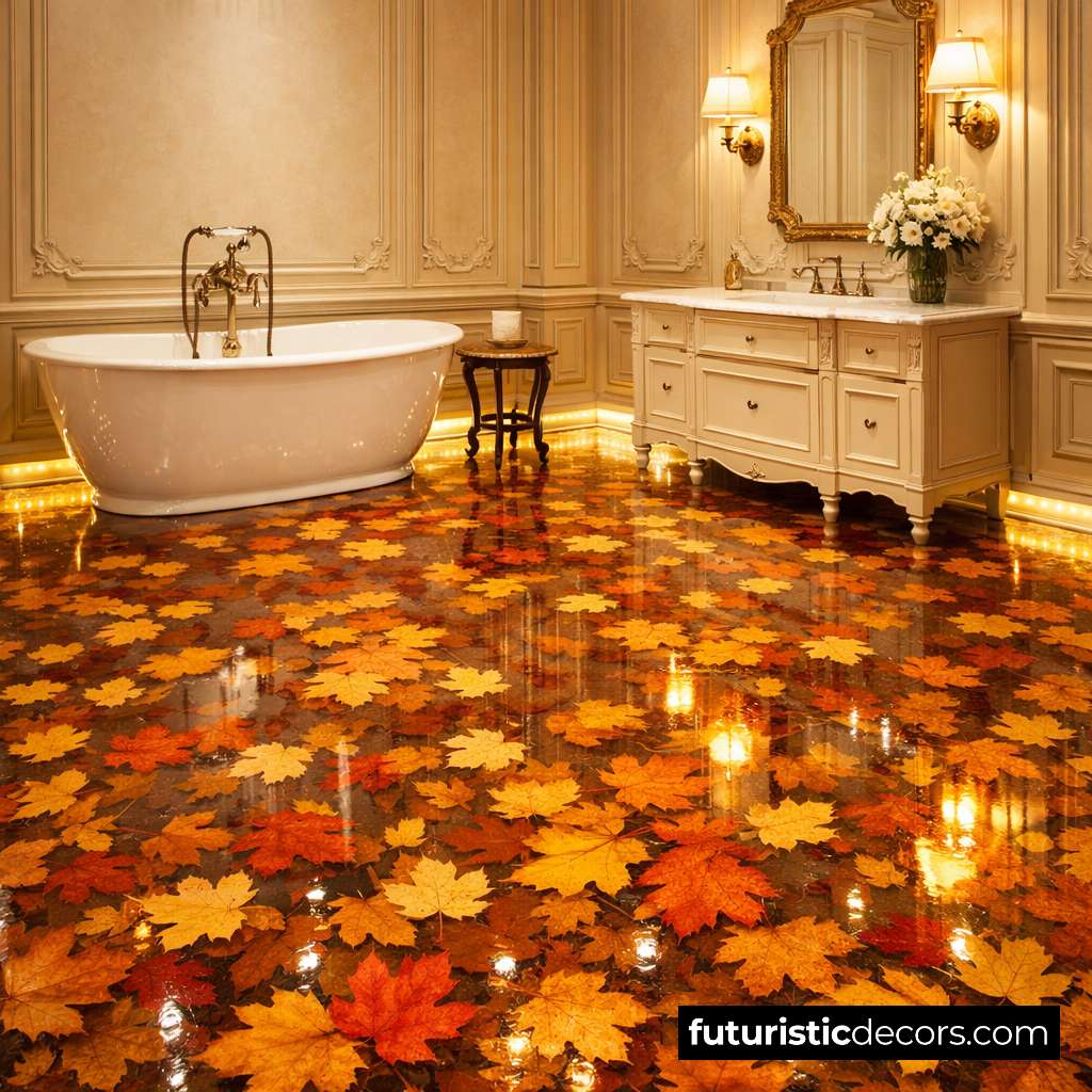 Autumn Leaf Epoxy Floor