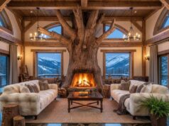 Epic Tree Fireplace | The Perfect Blend of Nature & Architecture Tree Trunk Fireplace