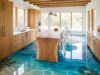 Epoxy Ocean Kitchen Flooring with LED Accents for a Magical Look Epoxy Ocean Kitchen Floors