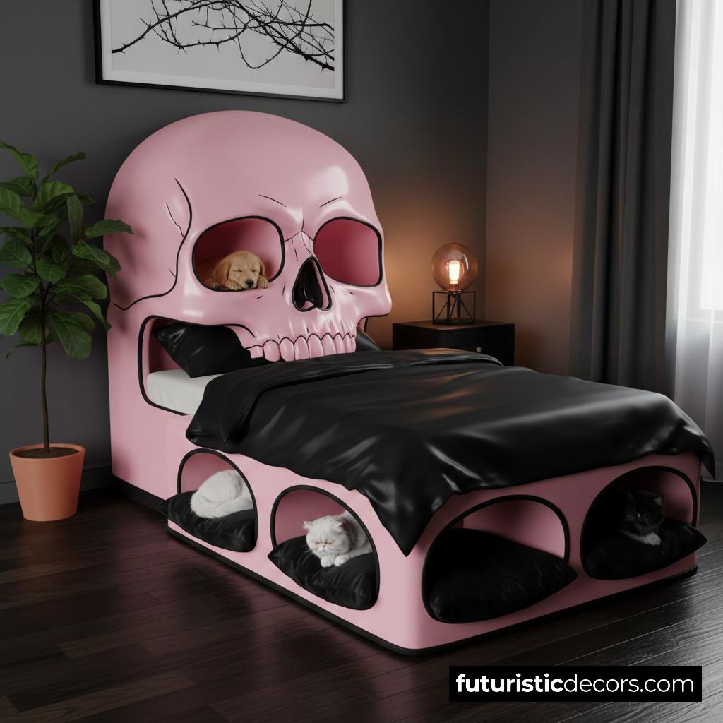 Skull Bed for Pets & Humans