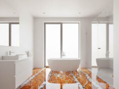 Leaves and Birch Branch Floors — Trending Epoxy Designs Leaves and Birch Branch Flooring