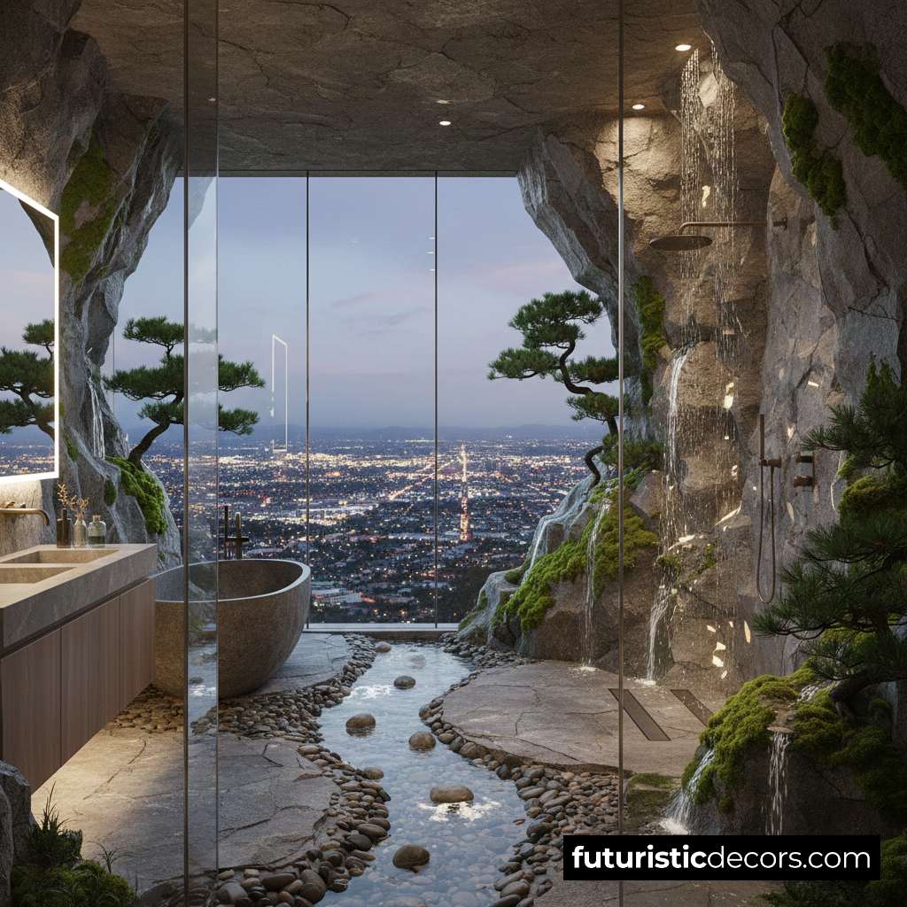 Nature Scene Shower Bathrooms Perfect for Eco-Luxe Homes Nature Scene Shower