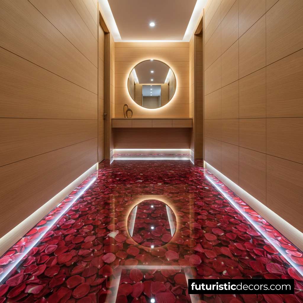 Rose Petal Epoxy Floor