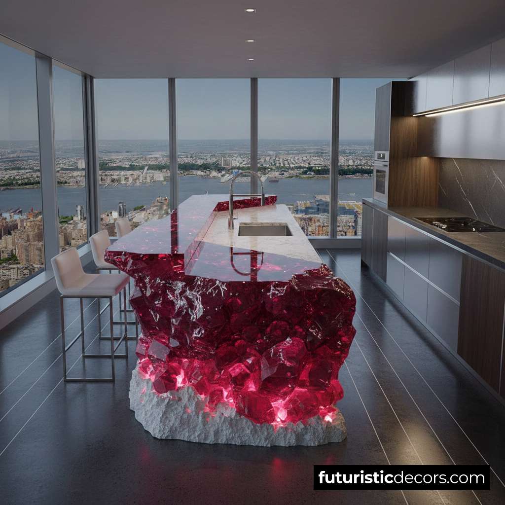 Ruby Kitchen Islands for Luxury Apartments and Penthouses Ruby Kitchen Islands