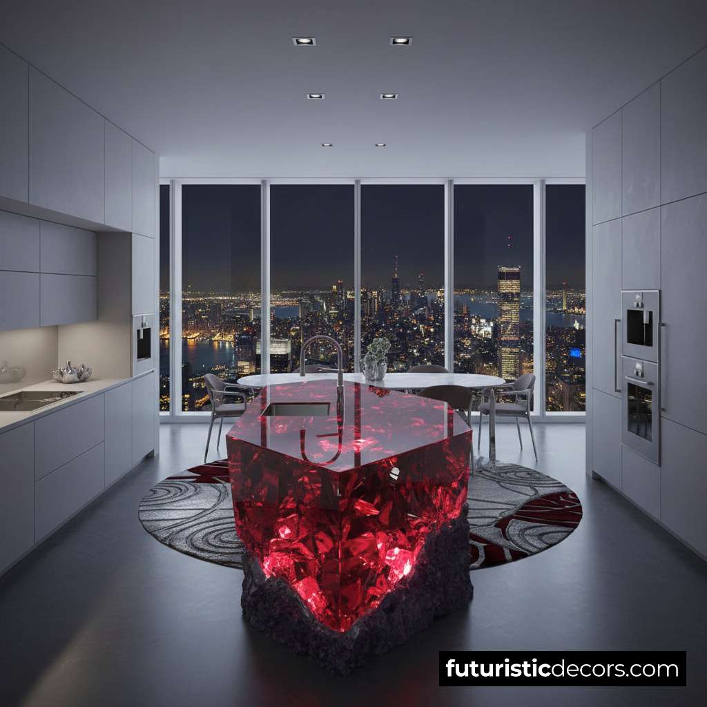 Ruby Geode Kitchen Island