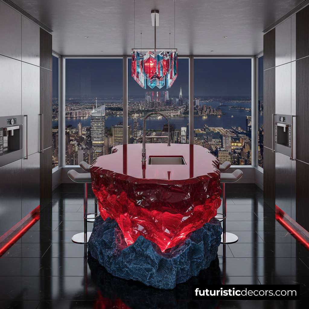 Ruby Geode Kitchen Island