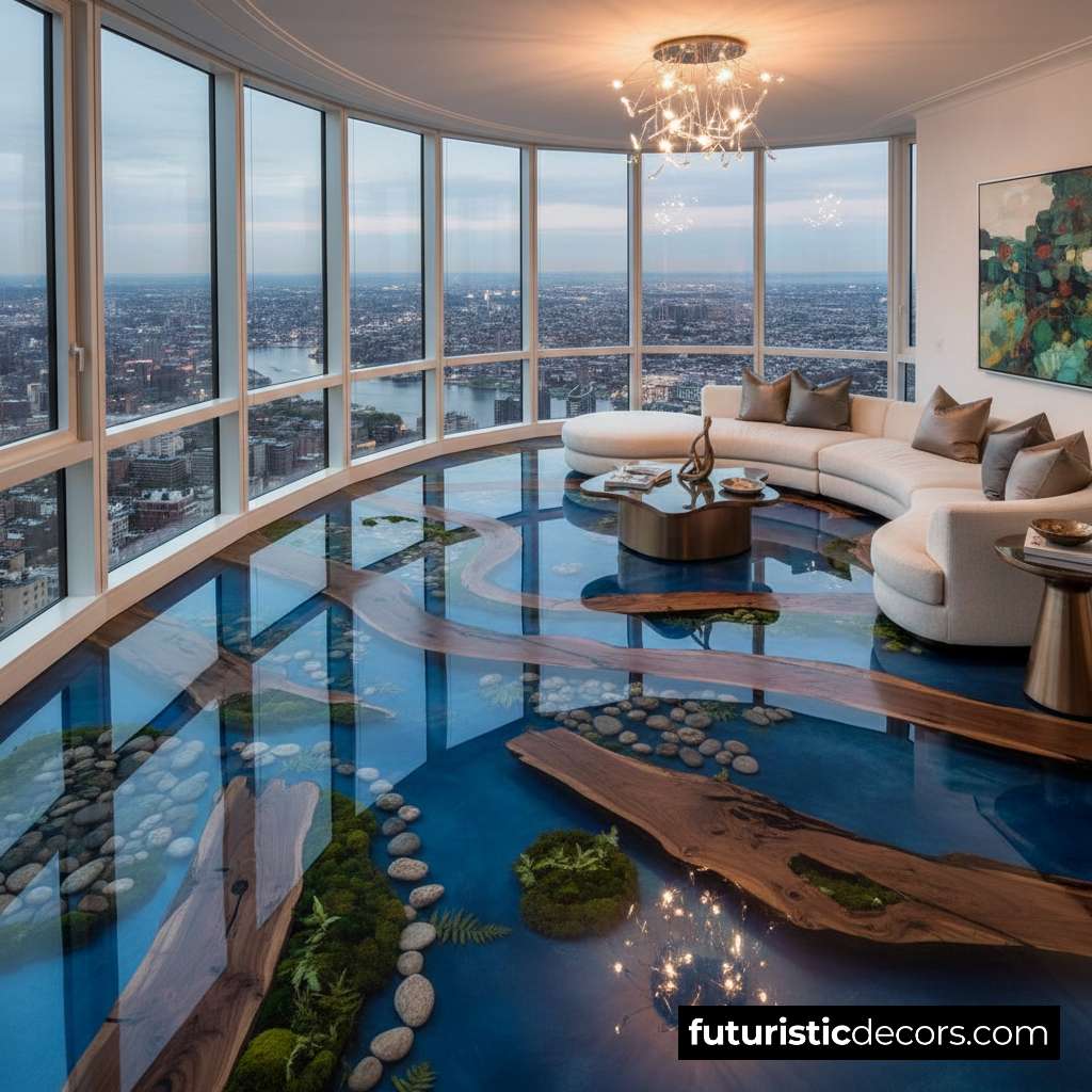 Wood Slab Epoxy Flooring