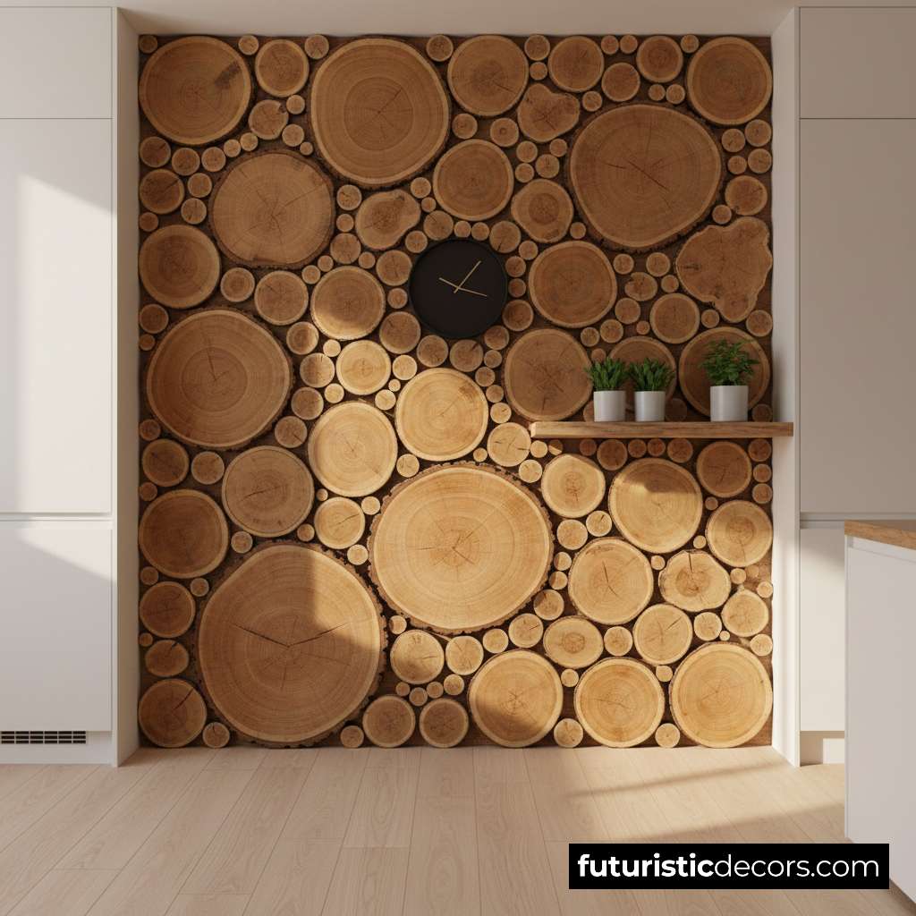 wooden slices wall