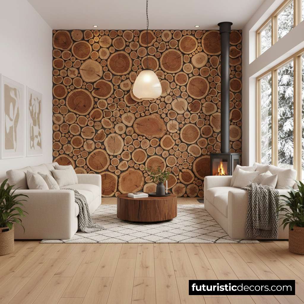 Wood Slice Wall Ideas for 2026: Rustic, Modern & Luxury Styles Wood Slice Wall