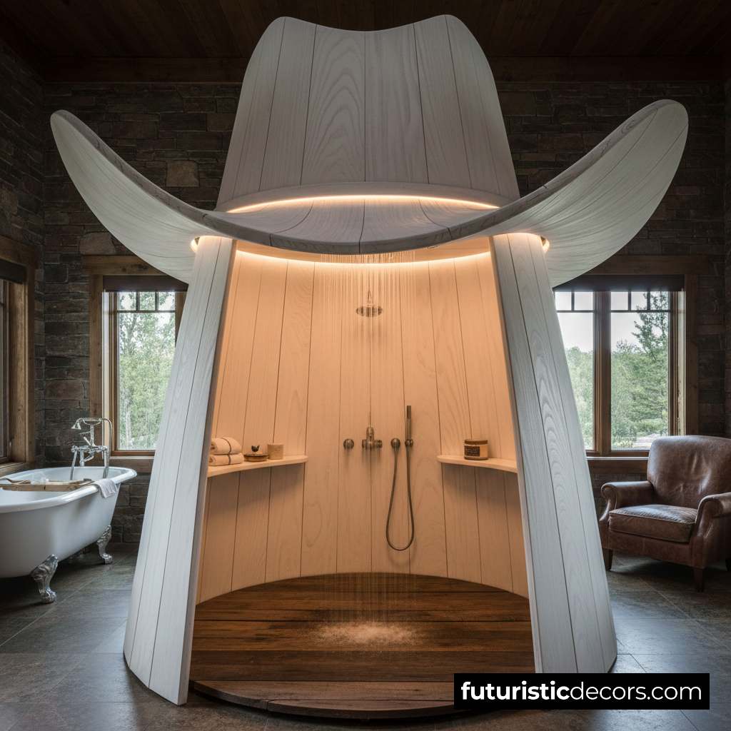 Wooden Cowboy Hat Shower