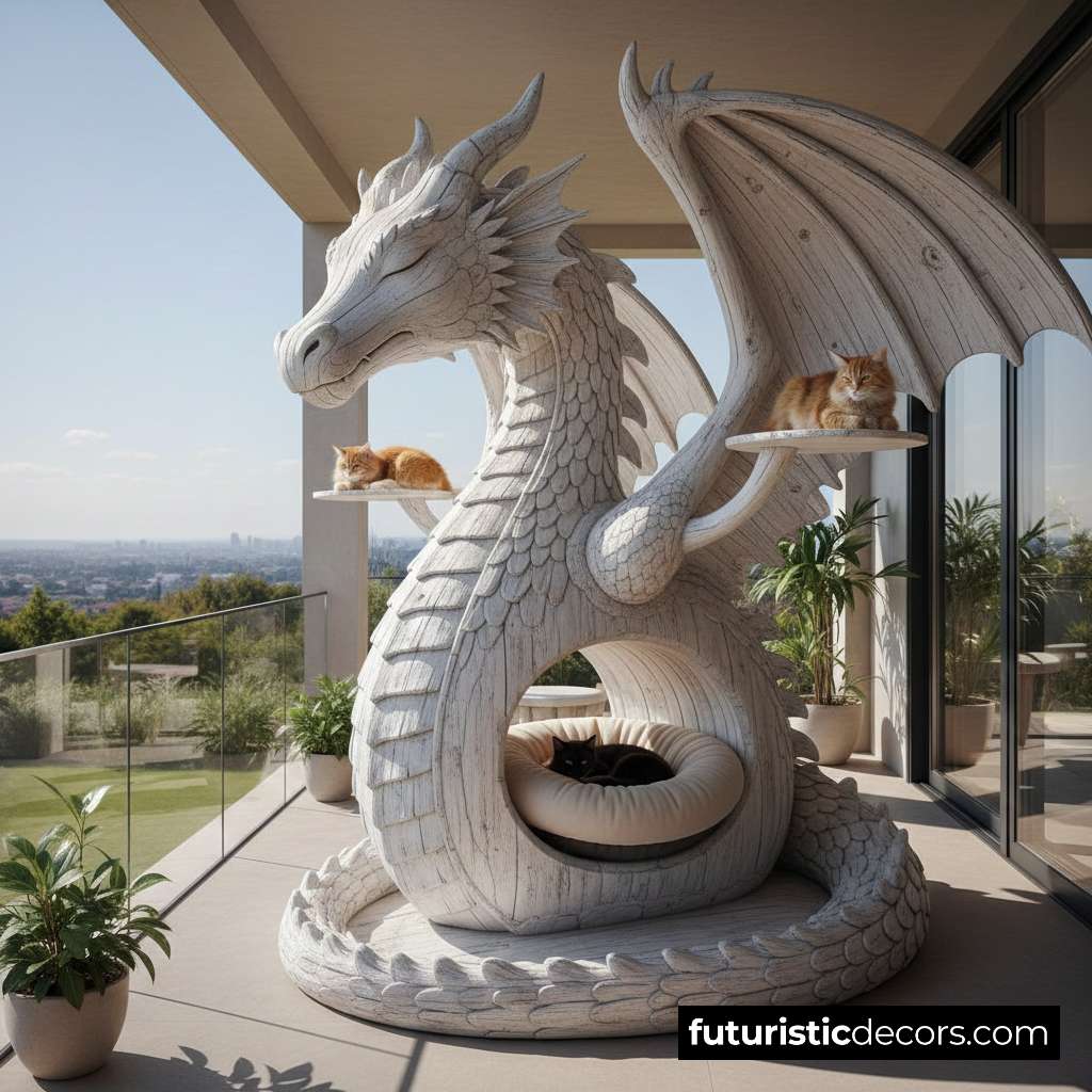 Wooden Dragon Cat Tree