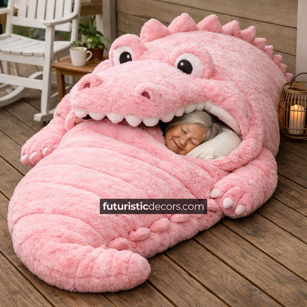 Fluffy Crocodile Sleeping Bags