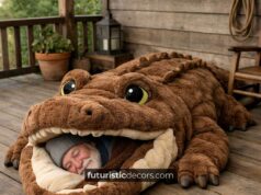 Bring the Jungle Home with a Crocodile Shaped Sleeping Bag Crocodile Shaped Sleeping Bag
