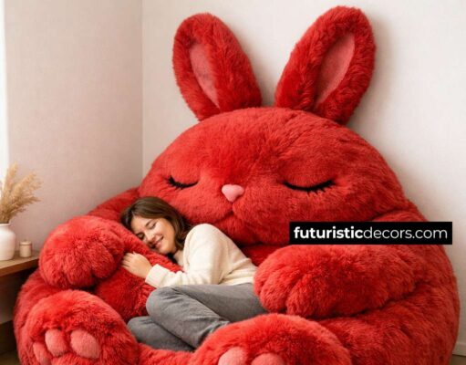 Bunny Shaped Bean Bag | Pink, Yellow & More Adorable Variations Bunny Shaped Bean Bag